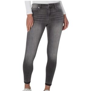 Liverpool Abby‎ Gray Stretchy Raw Hem Ankle Skinny Jeans Size 8/29 NWOT